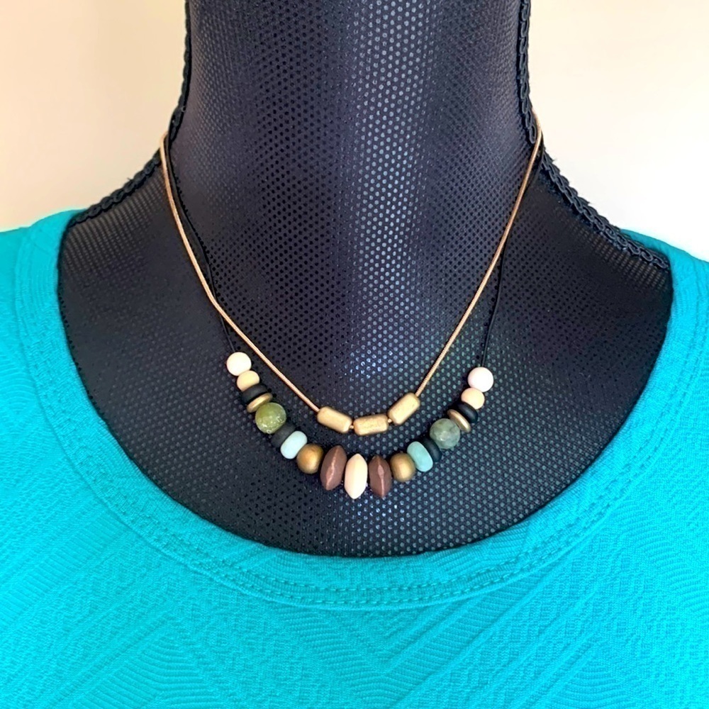 NWT Universal Thread Beaded Layered Boho Southwestern Necklace